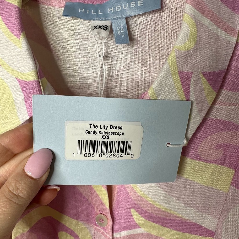 NEW Hill House The Lily Dress Candy Kaleidoscope Belted Midi Dress XXS - Picture 7 of 11